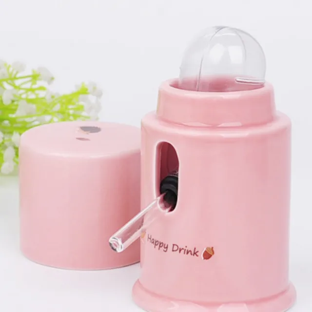 Hamster Water Dispenser Automatic Ceramics Drinking Bottle Device Small Animals Parrots Birds Leak-Proof Quiet Hydrate Feeder 3
