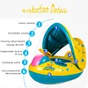 Baby Sunshade Swimming Ring Inflatable Pool Sheltered Pool Toy With Steering Wheel Safety Seat Baby Water Sports For Beach Sea 6