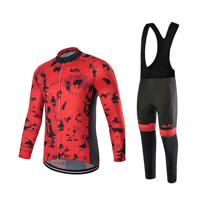 Thin long suit Aofly Топ Qualidade Ciclismo Джерси Manga comprida MTB Bicicleta Roupas de Ciclismo Спортивная одежда для езды на велосипеде de Montanha Roupas de - Цвет: Thin long suit