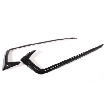 

Carbon Fiber Style Front Fog Light Lamp Hood Eyebrow Cover Trim Fit for Honda Civic 2019+