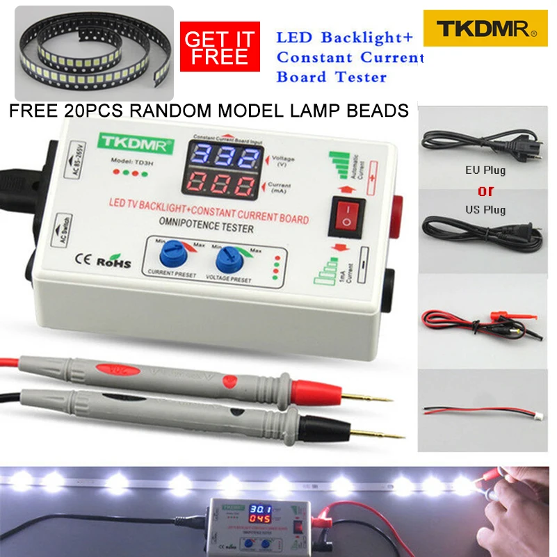  TKDMR 0-330V Smart-Fit Manual Adjustment Voltage TV LED Backlight Tester Current Adjustable Constan