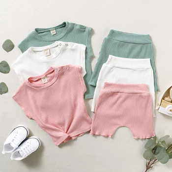 

2pcs Kids Baby Girl 12M-5T Summer Clothes Tank Crop Top Vest + Shorts Pants Outfits Set