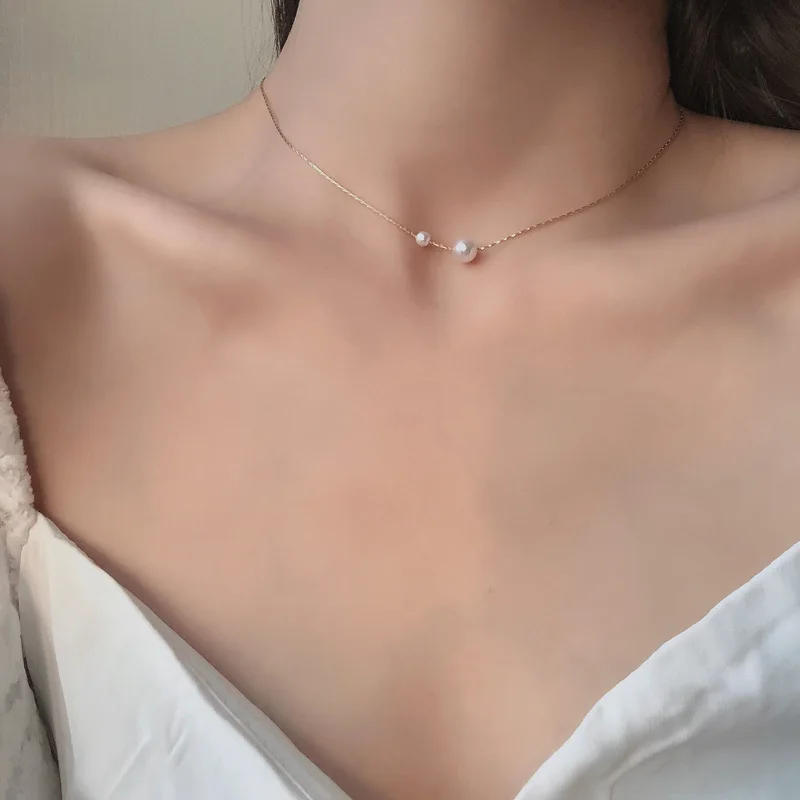 

Spring Simple Simulated-pearls Necklace Women Beautiful Fashion Chokers