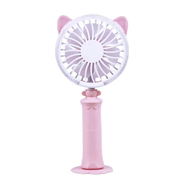 

Handheld Desktop Colorful Night Light Electric Fan Usb Charging Mini Portable Small Fan
