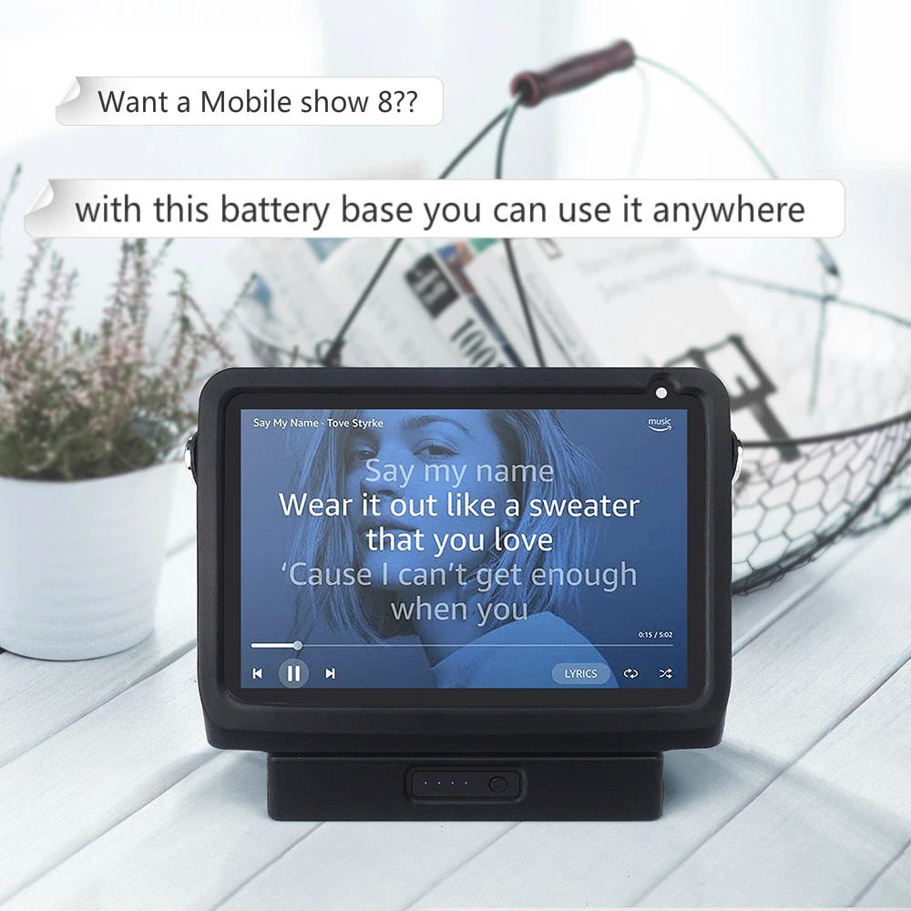 GGMM-Base de batería para cargador inalámbrico, soporte ajustable para pantalla  Alexa de  de primera generación, 9,5 H de reproducción, para Echo  Show 8 Show 5 - AliExpress