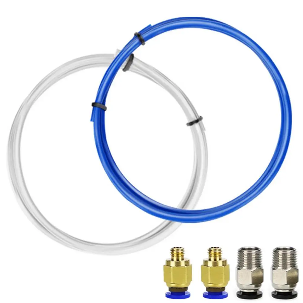 

PC4-M6 PC4-M10 пневматический Соединитель с трубой Teflonto из ПТФЭ, комплект для обновления, детали для 3D-принтера для труб с внешним диаметром 4 мм