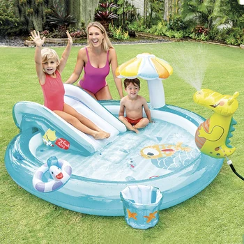

Kids inflatable Pool High Quality Children's Home Use Paddling Pool With Slide Water spray Bucket Baby Swimming Pool