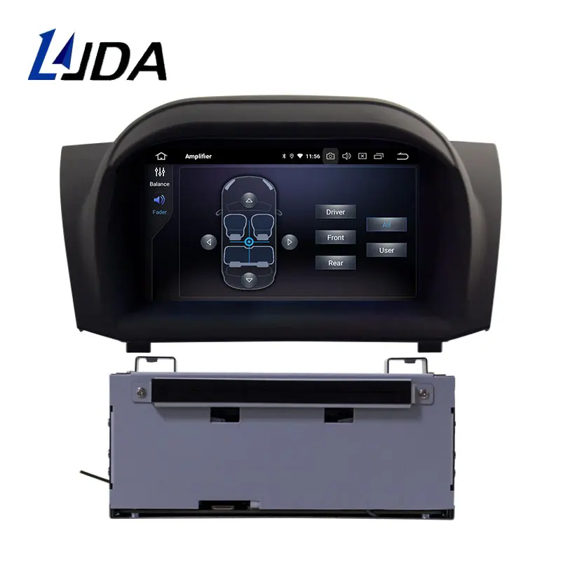 LJDA Android 9,0 dvd-плеер для автомобиля Ford Fiesta 2013 2 Din радио аудио gps навигация 4G+ 64G DSP