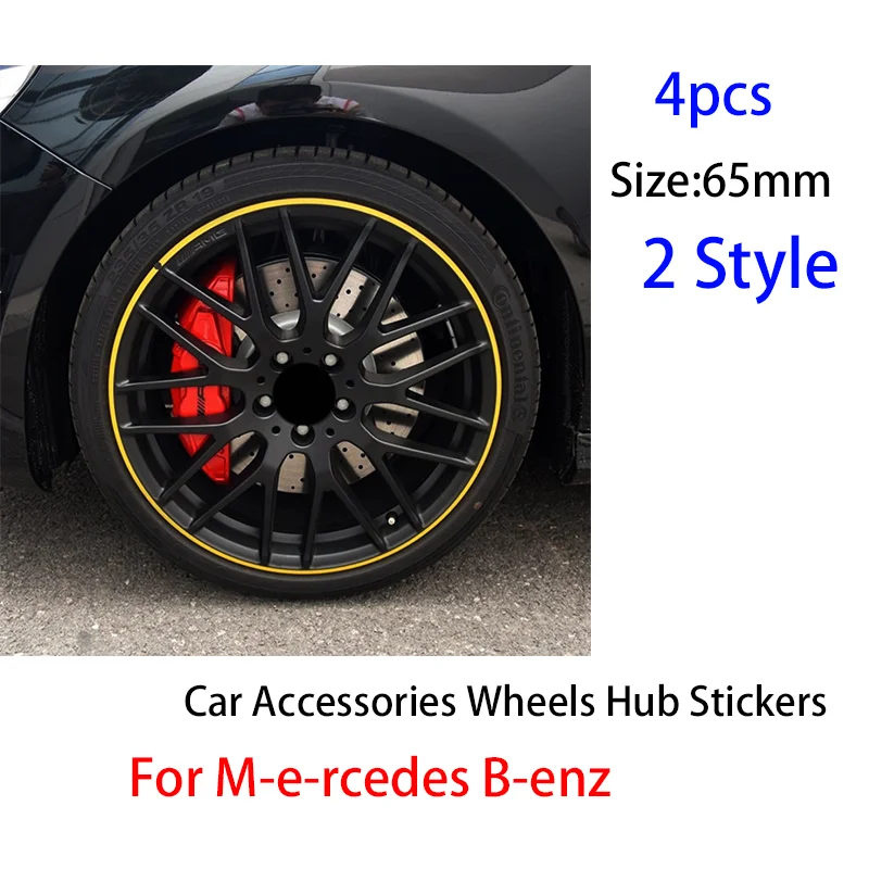 

4pcs for Mercedess Benz AMG GLC GLE E CLA GLA W204 W205 W203 W213 W176 W211 W209 SLK R171 Car Decoration Wheel Hub Sticker Goods