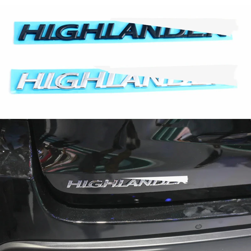 

Car Badge Logo for Toyota Highlander 2015-2018 Car Logo HIGHLANDER English Letter Logo Rear Trunk Label Decorative Decal