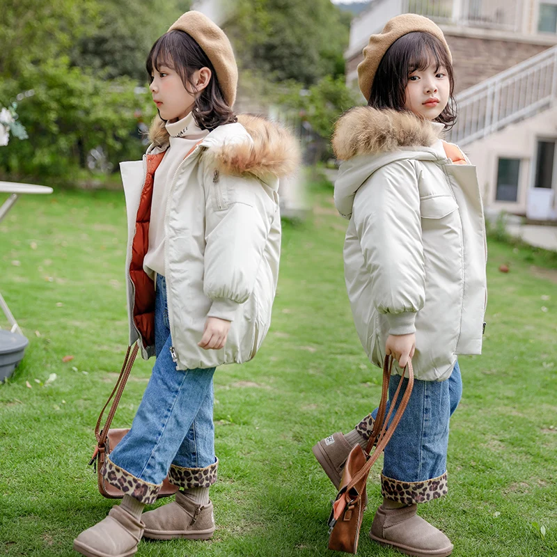 

Children Parkas Kids Winter Jacket for Girls Warm Thick Coat Big Kids Outerwear Autumn Overcoat Baby Girl Jackets for 3-14 Yrs
