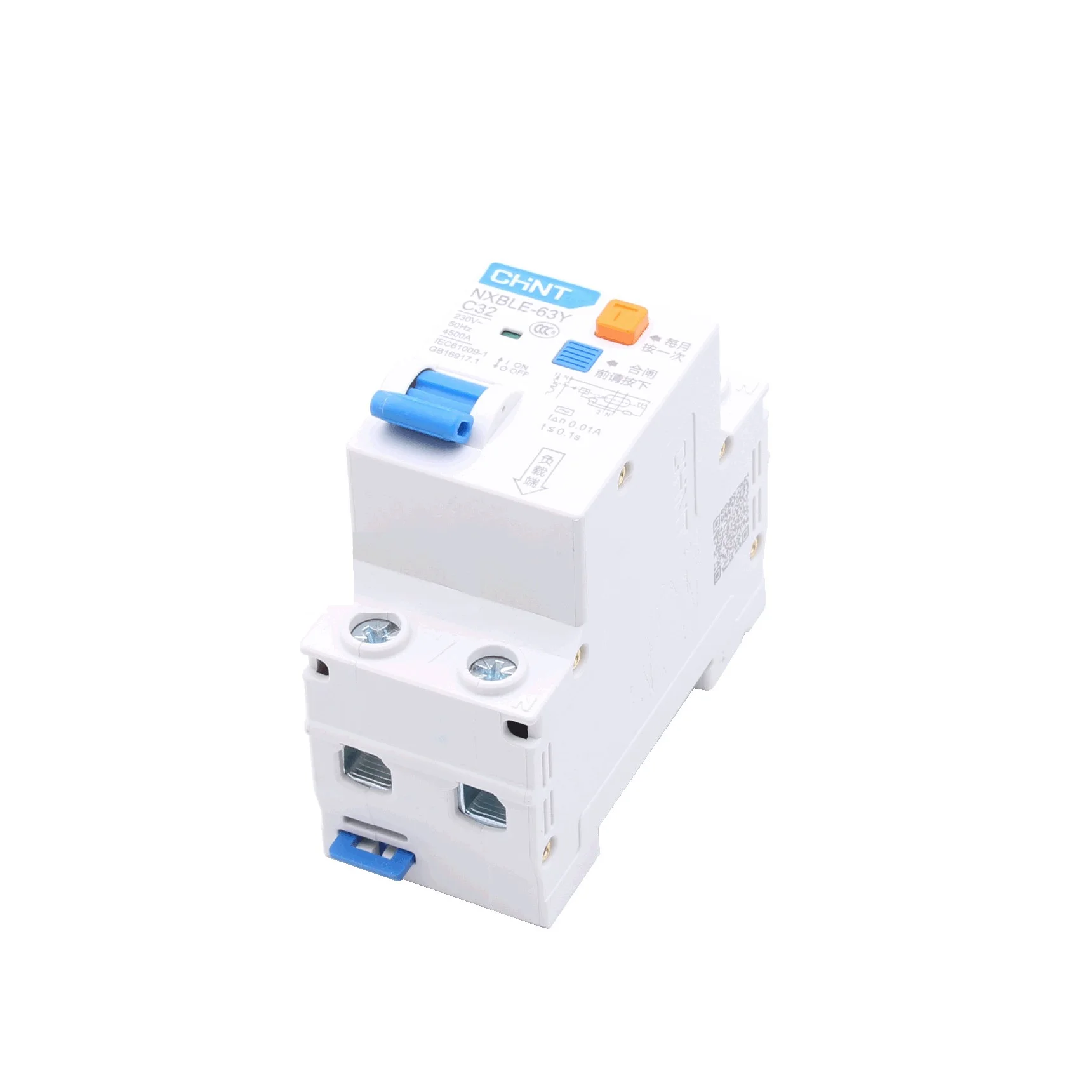 CHINT NXBLE-63Y 6A 10A 16A 32A 63A 10MA 30MA 0.03A 0.01A RCBO 1P+N Residual Current Circuit Breaker Over Leakage Protection