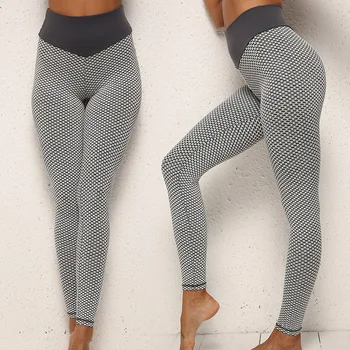 

Women High Waist Compression Leggings Knitting Tummy Control Gym Pants FS99