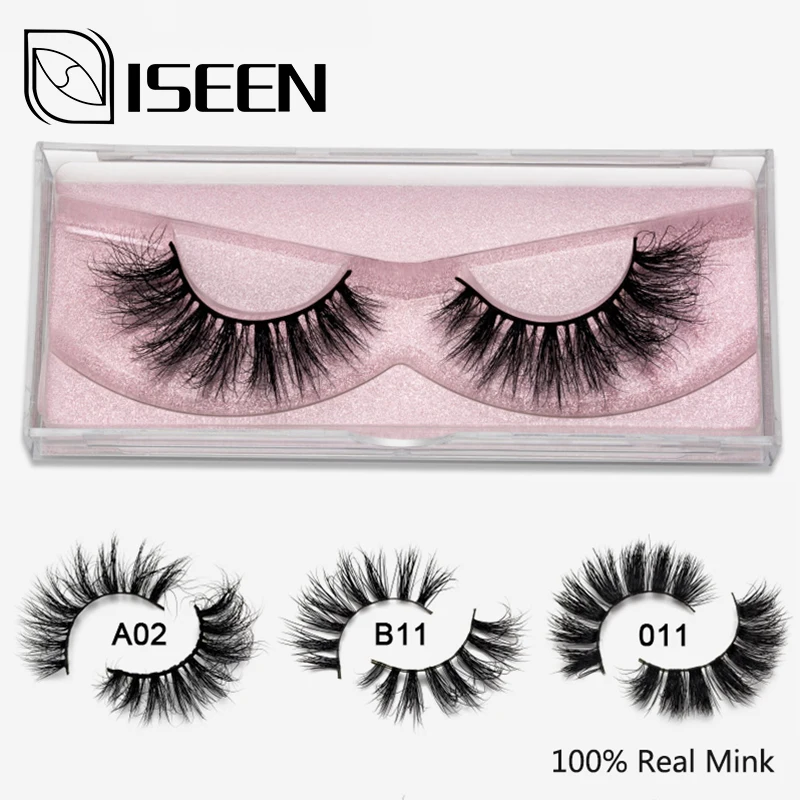 

ISEEN Mink Lashes 3D Mink Eyelashes 100% Cruelty free Lashes Handmade Natural Eyelashes Popular False Lashes Makeup cilios