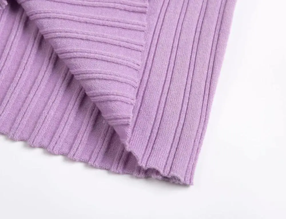 Bazaleas Винтаж pull femme фиолетовый кардиган свитер ретро шик женский свитер жемчужные пуговицы вязаный дропшиппинг