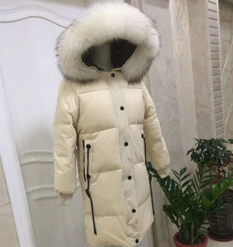 AliExpress,, стиль, пуховик средней длины, корейский стиль, ультра большой меховой воротник, Женское пальто от производителя