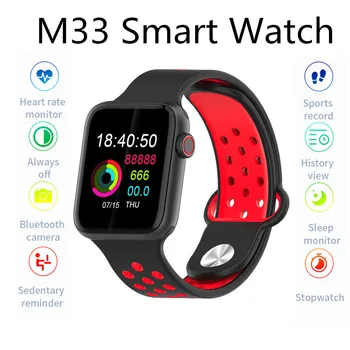 

M33 Bluetooth Call Smartwatch 2020 DH Screen Blood Pressure Monitoring Alarm Clock For Android and IOS Watch ip67 PK W26
