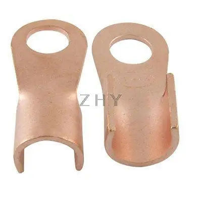 

10 Pcs Open Cable Connector Ring Tongue Copper Passing Through Terminals 300A