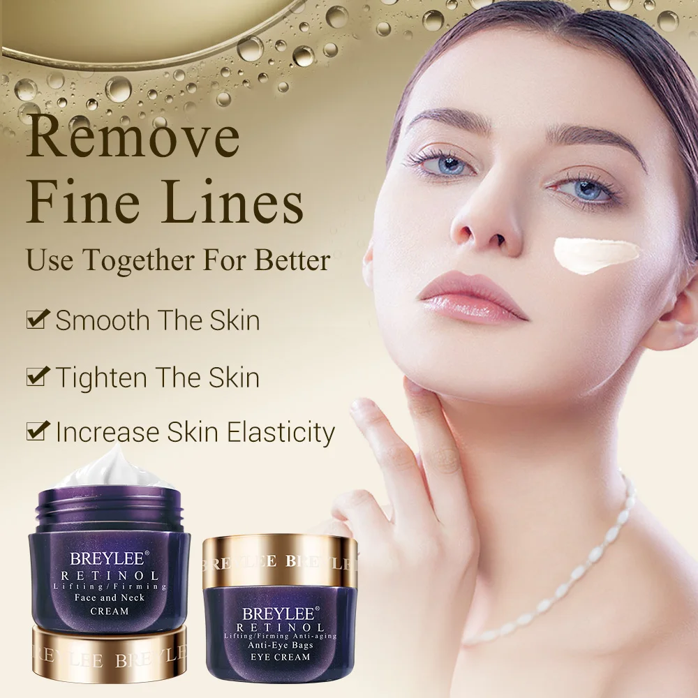 BREYLEE Retinol крем для лица глаз лифтинг против старения выцветание морщин тонкие