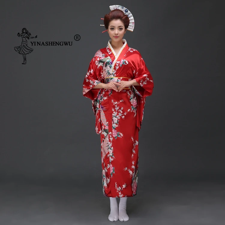 Kimono Dress Japanese Kimono Traditional Print Yukata Women Japan National Style Coat Kimono Cosplay Costume Sexy Asian Clothing