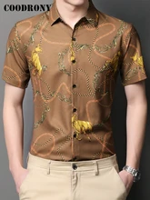 

COODRONY Brand Fashion Shirts Men Clothes Summer New Arrival Soft Casual Turn-Down Collar Short Sleeve Shirt Male Z6050S