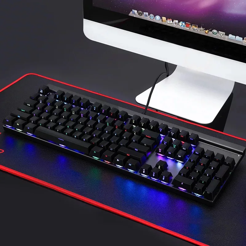 Механическая игровая клавиатура RGB с подсветкой 104 клавиш Outemu переключатель клавиатуры для ПК ноутбука JFlyer