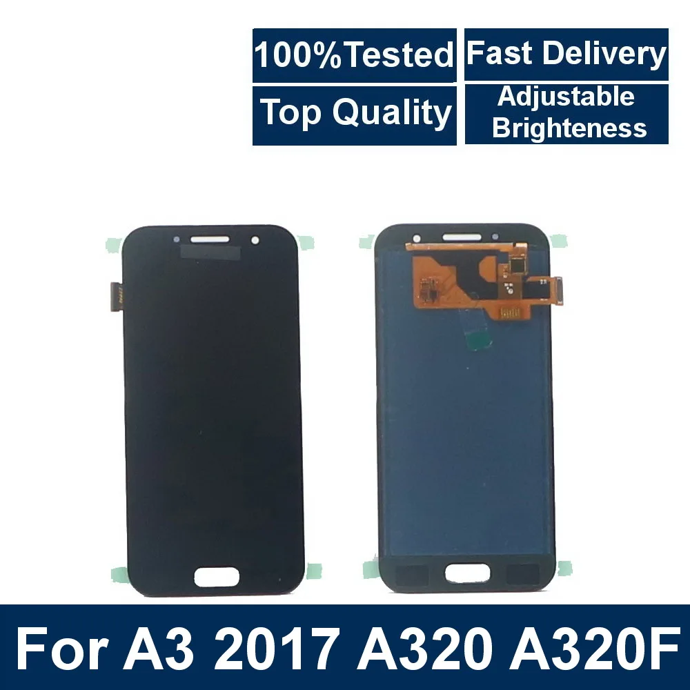 Для Samsung Galaxy A3 a320 A320F A320M A320Y телефон ЖК-дисплей с кодирующий преобразователь сенсорного экрана в сборе+ регулировка яркости