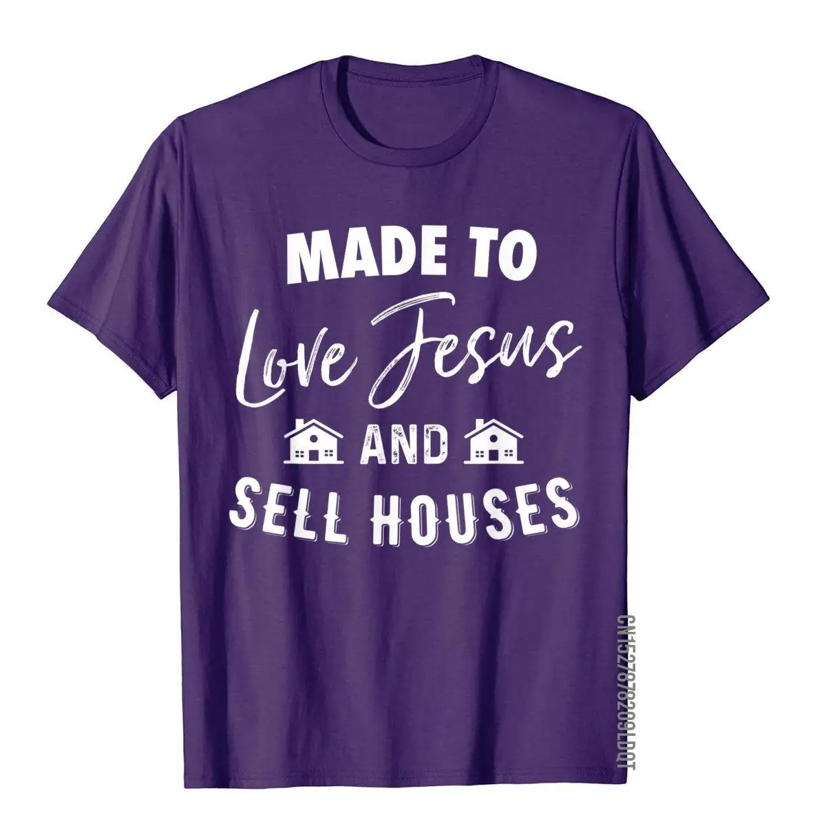 Made To Love Jesus and Sell Houses Christian Realtor T-shirt T-Shirt__B9443purple