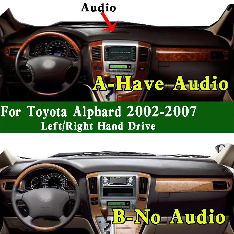 

For Toyota Alphard 2010G 240S ATH10 H10 2002-07 Dashmat Dashboard Cover Instrument Panel Sunscreen Pad Anti-Dirt Proof Dash Mat