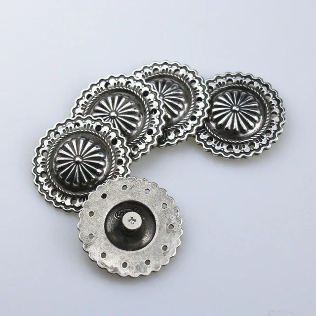 Leather Craft Hardware Metal Conchos Antique Silver Finish 607137-32/36 Diy  Accessories
