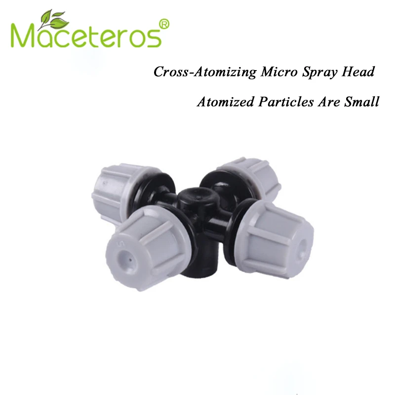 

MACETEPOS 10Pcs Adjustable Atomizing Nozzle Cross Atomizing Micro Nozzle Garden Nozzle Sprayer Gardening Four Outlet Nozzle