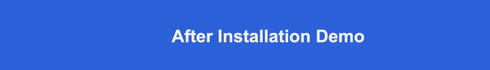 After Installation Demo 标题