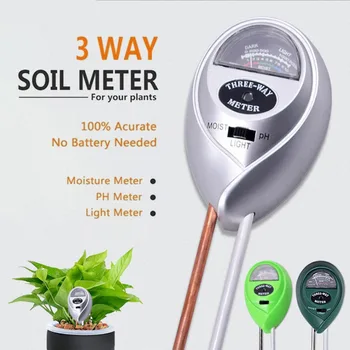 

3 in1 Soil Water Moisture PH Meter Acidity Humidity Sunlight Light PH Test Garden Plants Flowers Moisture Testing Instrument