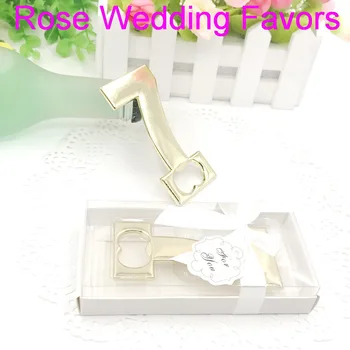 

Gold Number 7 Bottle Opener 7th Design Beer Cap Openers Wedding Anniversary Party Giveaways Baby Birthday Keepsake 10PCS