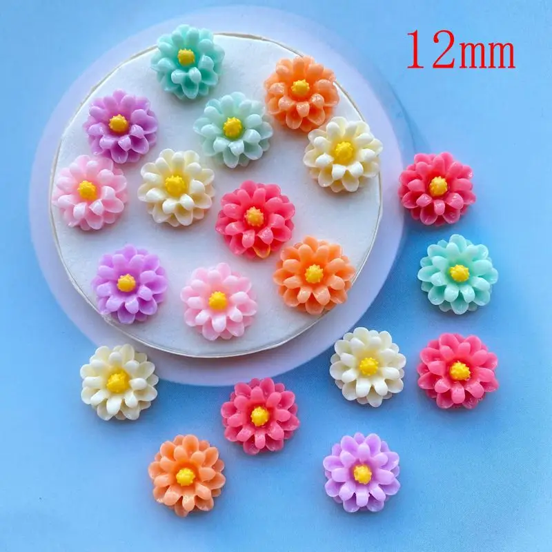 30Pcs Kawaii Cute Mixed Flowers Flat back Resin Cabochons Scrapbooking DIY Jewelry Craft Decoration Accessorie E199