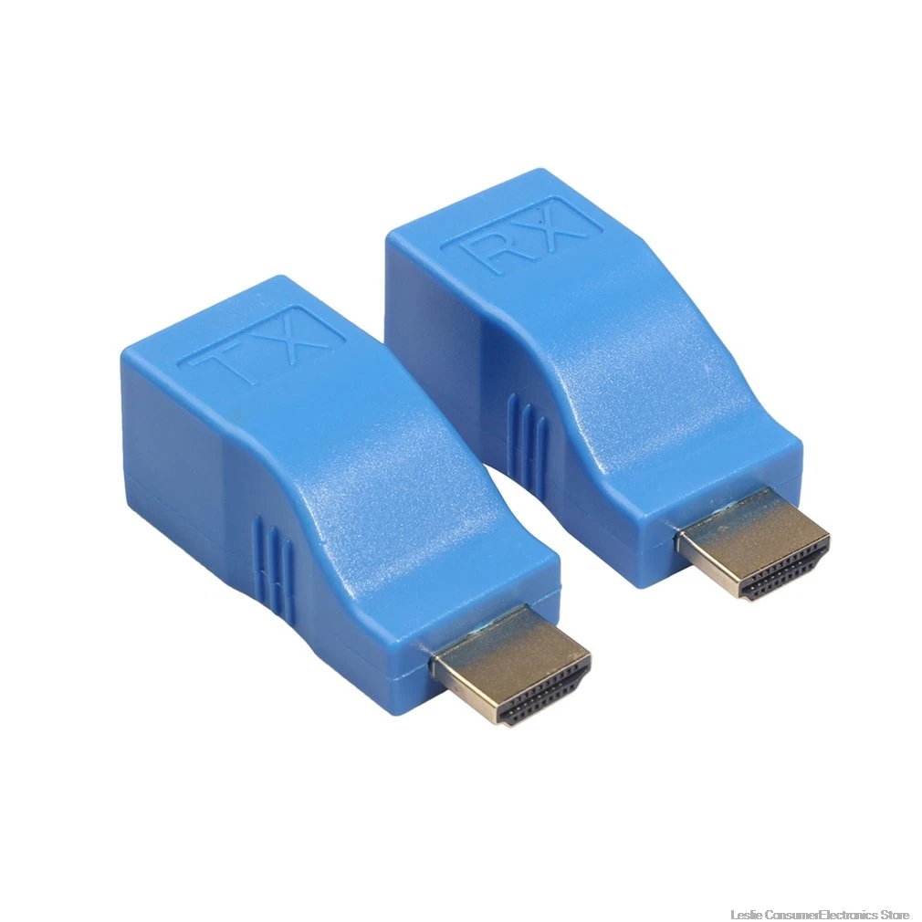 

HDMI Extender to RJ45 LAN Network Extension Transmitter Receiver TX RX Cat5e CAT6 Ethernet Cable V1.4 30m 4K HD TV 1080P
