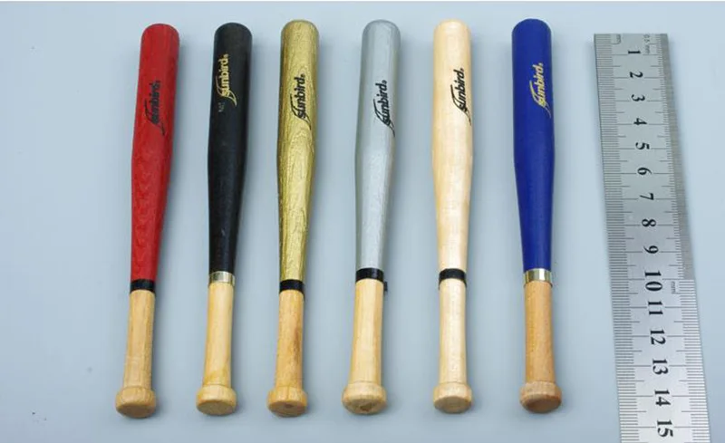 1/6 Scale Mini Wood Baseball Bat Toy for Action Figures