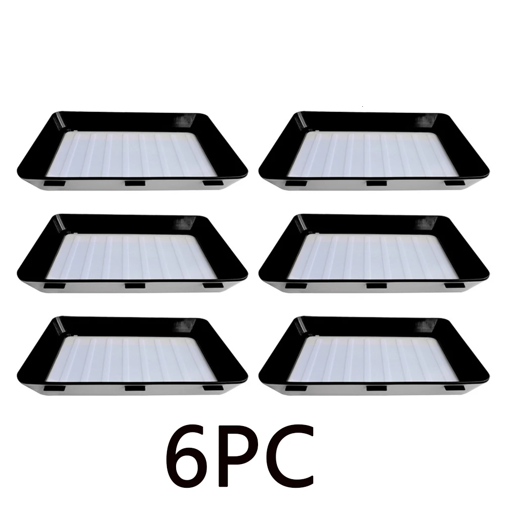 6PCS 6 шт. креативный поднос для сохранения свежей пищи, поддон для сохранения свежей пищи, контейнер для хранения еды, кухонный - Цвет: 6PCS