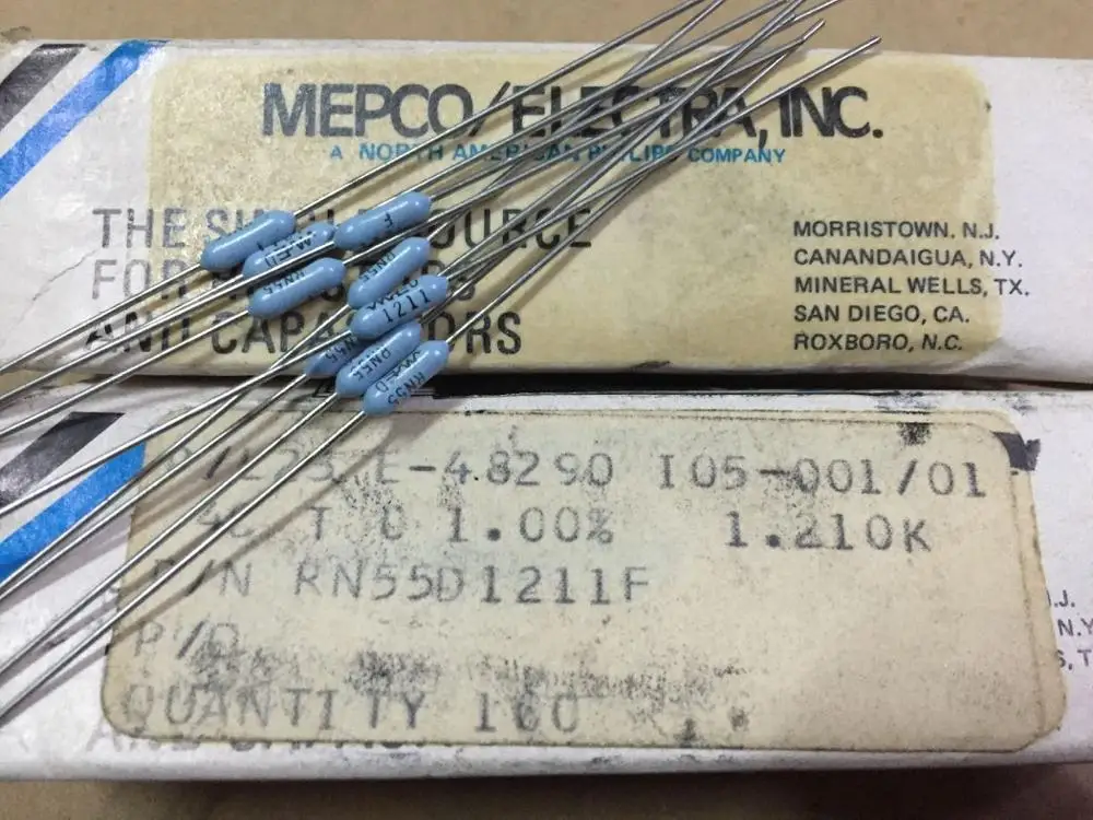 И 20 шт. Electra RN55 1/4W 1,21 K металлическая пленка сопротивление 1K21