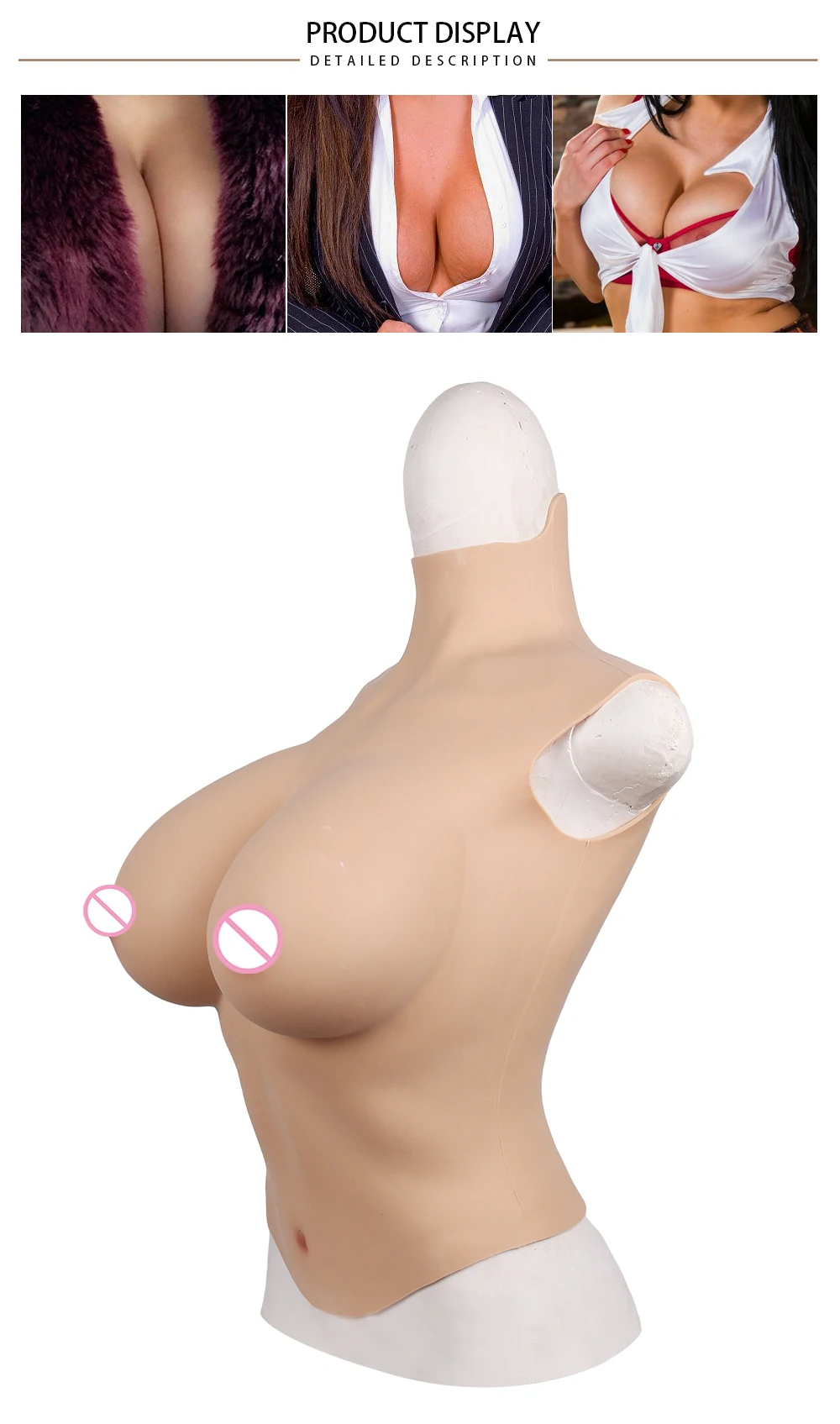 Eyung Liquid Silicone Filled Breast Forms Huge Big Boobs Tit For Crossdressing Transgender Cosplay Male to Female Boobs Sex Meme (6)