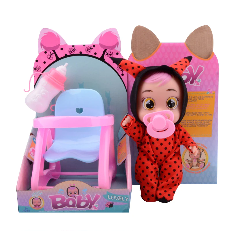 Cry doll 10 дюймов слеза младенцев силиконовые Inteiro Реалистичная кукла reborn baby Doll Волшебные слезы куклы игрушки для детей Сюрприз подарок