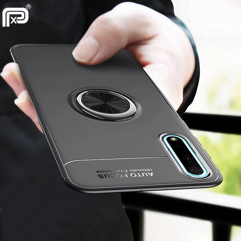 

For Huawei honor 9X Case Magnetic Ring Stand Silicone Soft TPU Back Cover for Huawei Honor 9X Pro Phone Case funda