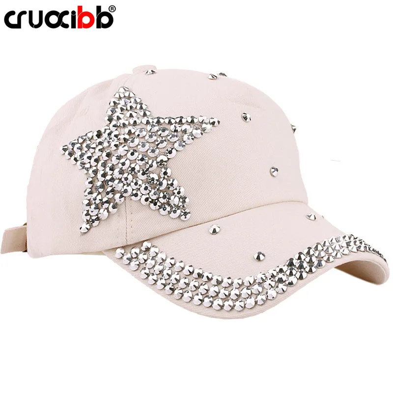 CRUOXIBB детская блестящая в форме звезды блестящие бейсбольные кепки для девочек