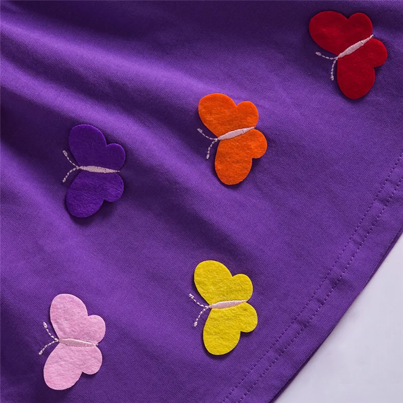 Girls Dress Princess Costume Jumping Meters Summer Butterflies Girls Birthday Dresses 3-8T Frocks