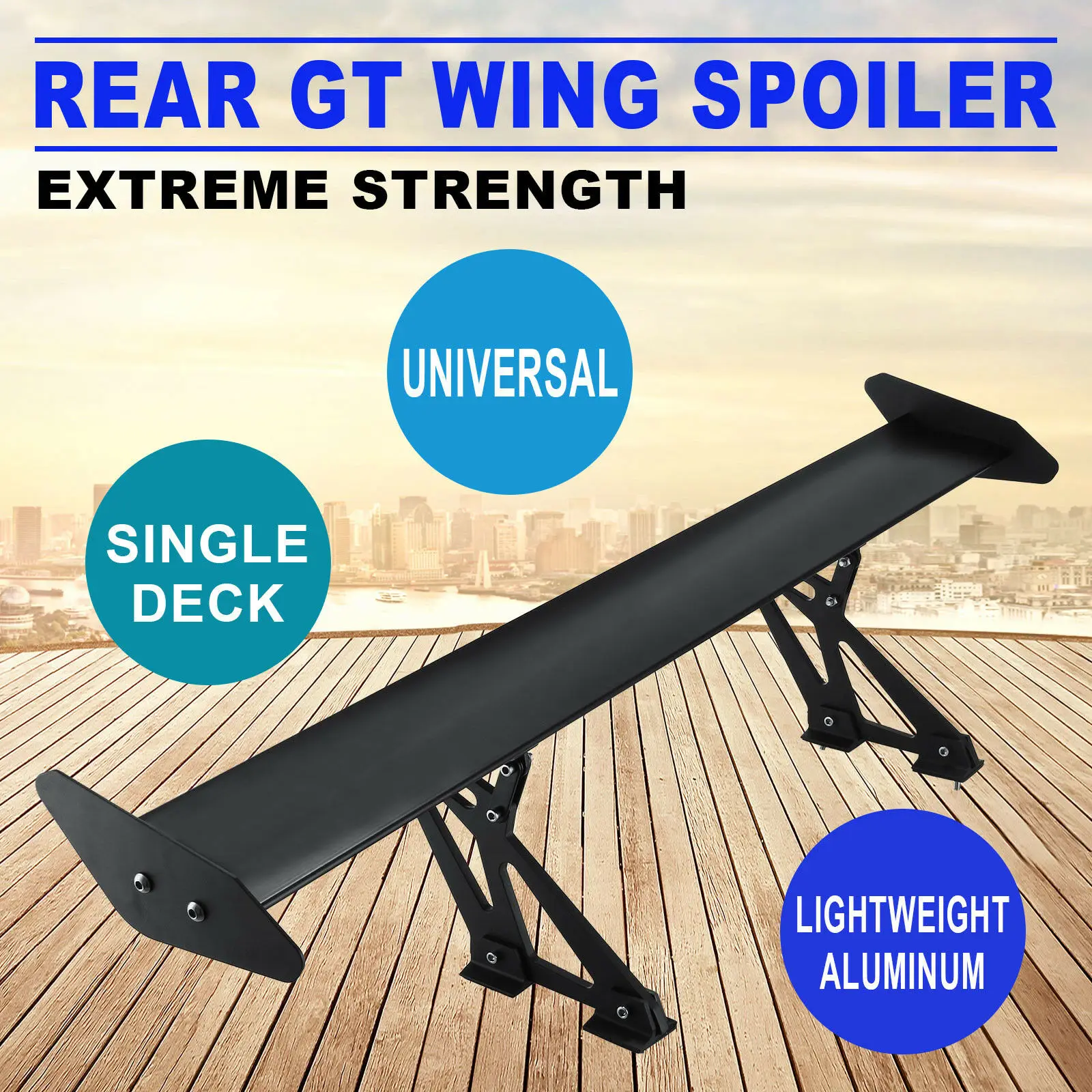 

VEVOR Universal Hatch Adjustable Aluminum GT Rear Trunk Wing Racing Spoiler