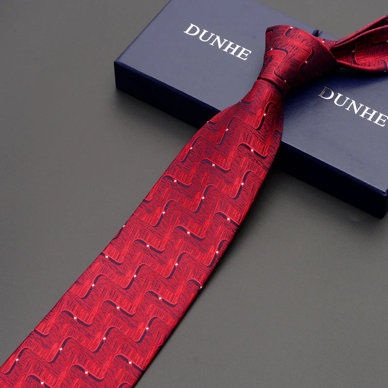 Высокое качество новые модные галстуки для мужчин бизнес 8 см шелковый галстук свадебные галстуки для мужчин дизайнерский бренд с подарочной коробкой цветочный узор - Цвет: ha856