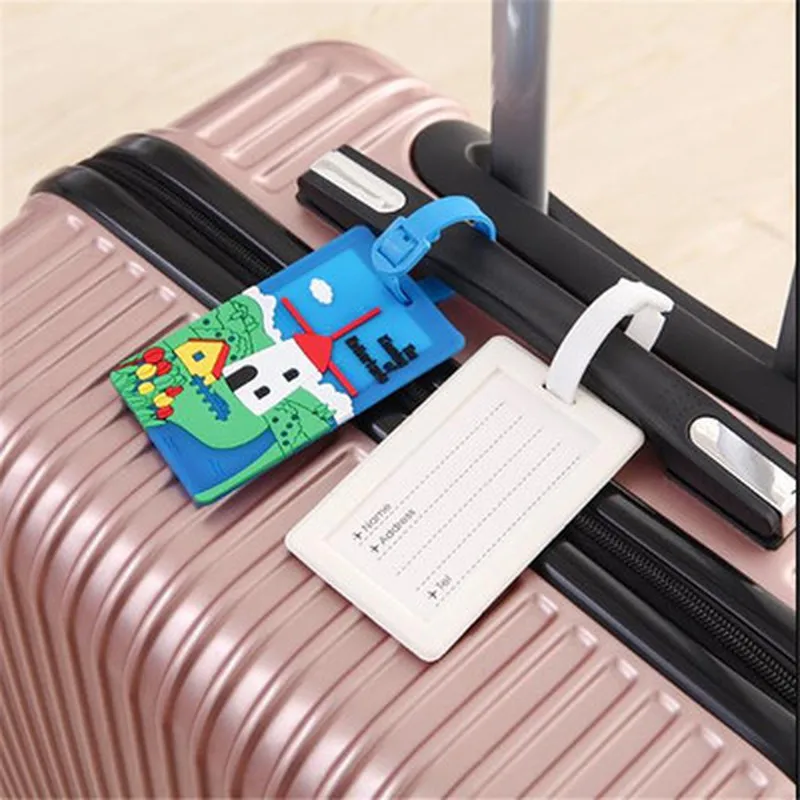 1pcs Creative Luggage Tag Animal Cartoon Silica Gel Suitcase ID Addres Holder Baggage Boarding Tags Portable Label