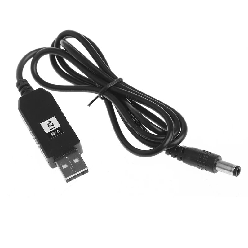 USB DC 5V к DC 12V 2,1x5,5mm Мужской повышающий преобразователь Кабель-адаптер для маршрутизатора