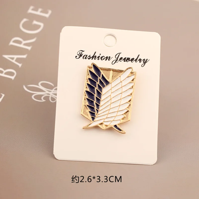 best halloween costumes Attack On Titan Pins Enamel Wings Brooches Black White Blue Feather Pin Brooches Alloy Metal Fashion Jewelry Accessories Gifts anime maid outfit Cosplay Costumes