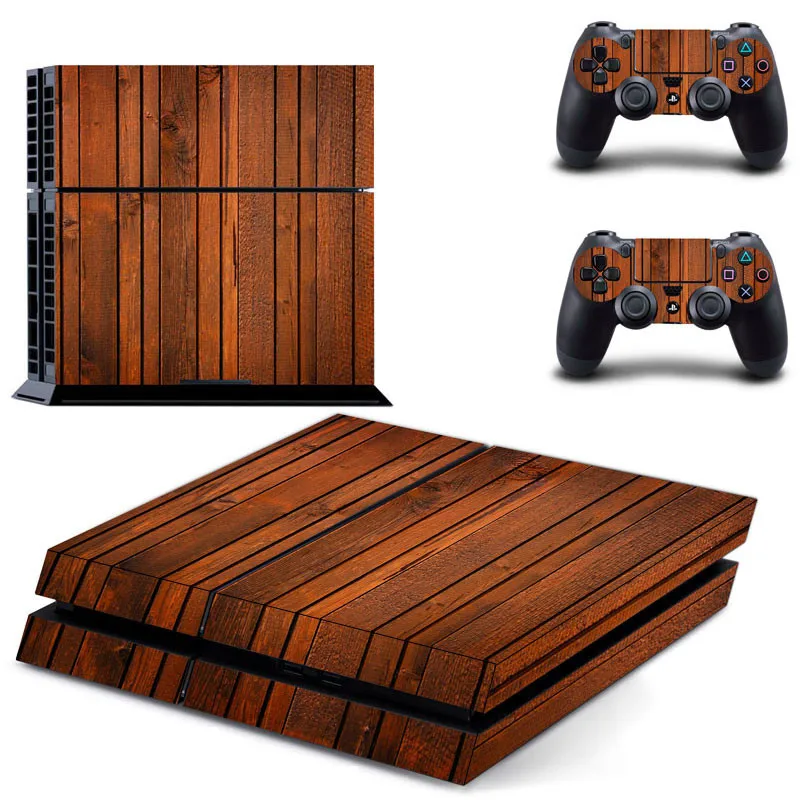 Деревянная зернистая наклейка s PS4 виниловое покрытие PS 4 наклейка игровая станция 4 наклейки Pegatinas для консоли playstation 4 и 2 контроллера